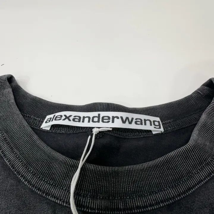 Alexander Wang Alexander Wang SS22 Black Acid Wash Short Sleeve Tee 0079 Size XS / US 0-2 / IT 36-38 - 6 Thumbnail