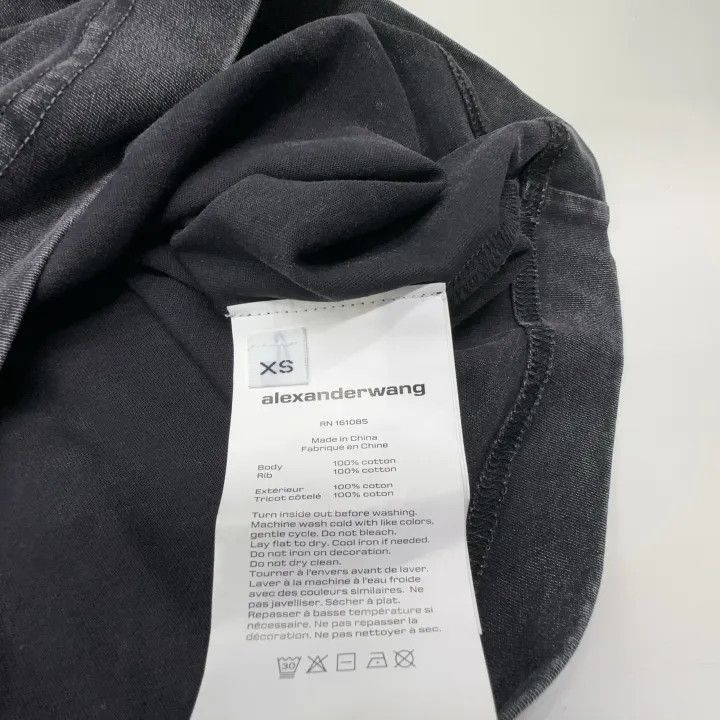 Alexander Wang Alexander Wang SS22 Black Acid Wash Short Sleeve Tee 0079 Size XS / US 0-2 / IT 36-38 - 4 Thumbnail