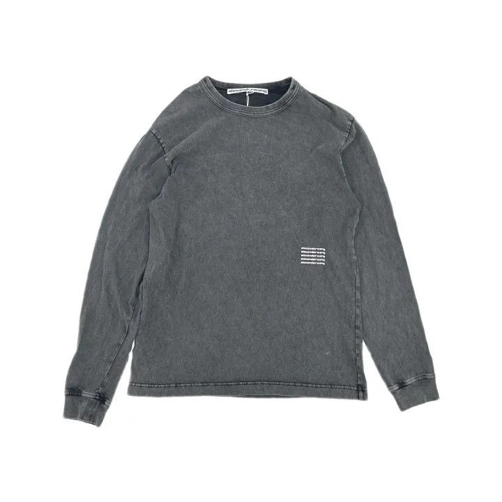 Alexander Wang Alexander Wang Logo Printed Long Sleeve T-Shirt 0079 Size S / US 4 / IT 40 - 2 Thumbnail