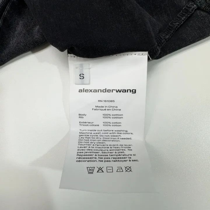 Alexander Wang Alexander Wang SS22 Black Knit Short Sleeve T-Shirt 0079 Size S / US 4 / IT 40 - 6 Thumbnail