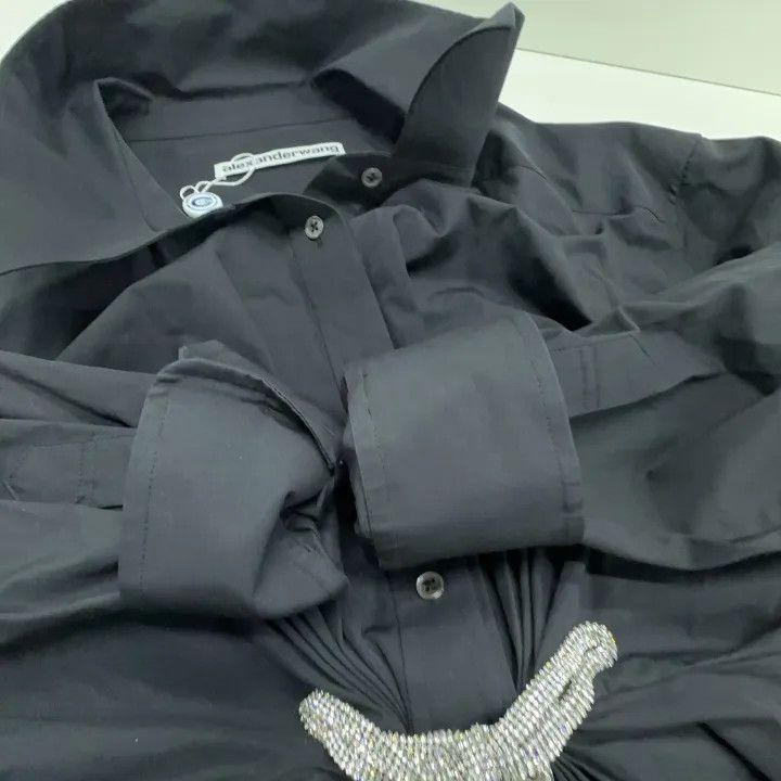Alexander Wang Alexander Wang Black Button-Down Long Sleeve Dress 0079 Size S / US 4 / IT 40 - 12 Thumbnail