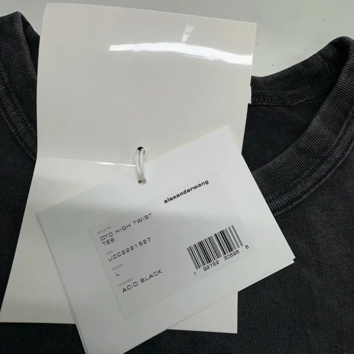 Alexander Wang Alexander Wang Black Acid Wash Short Sleeve T-Shirt 0079 Size L / US 10 / IT 46 - 7 Thumbnail