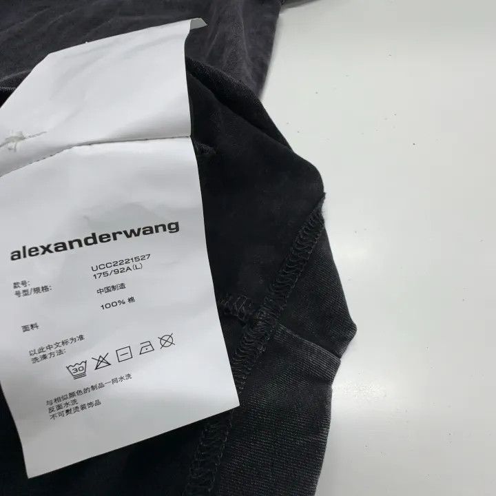 Alexander Wang Alexander Wang Black Acid Wash Short Sleeve T-Shirt 0079 Size L / US 10 / IT 46 - 4 Thumbnail