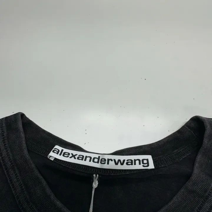 Alexander Wang Alexander Wang Black Acid Wash Short Sleeve T-Shirt 0079 Size L / US 10 / IT 46 - 6 Thumbnail