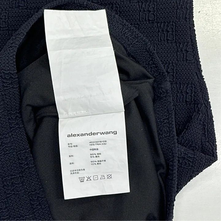 Alexander Wang Alexander Wang Black Mini Dress with Logo 0079 Size XS / US 0-2 / IT 36-38 - 2 Thumbnail