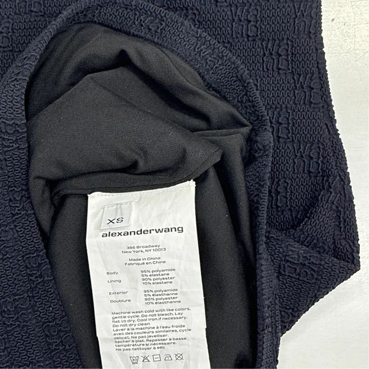 Alexander Wang Alexander Wang Black Mini Dress with Logo 0079 Size XS / US 0-2 / IT 36-38 - 3 Thumbnail