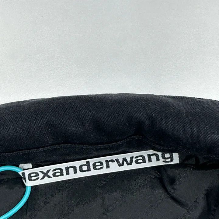 Alexander Wang Alexander Wang Unisex Black Denim Motorcycle Jacket 0079 Size S / US 4 / IT 40 - 2 Thumbnail