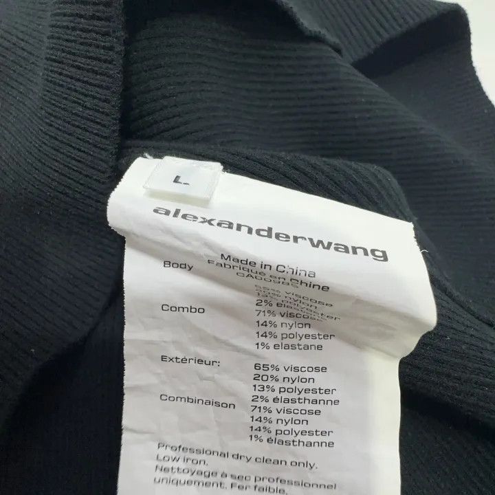 Alexander Wang Alexander Wang Black Logo-Trimmed Cami Dress 0079 Size L / US 10 / IT 46 - 5 Thumbnail