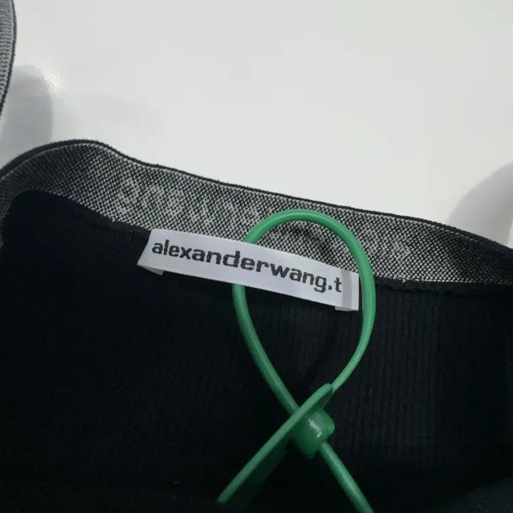 Alexander Wang Alexander Wang Black Logo-Trimmed Cami Dress 0079 Size L / US 10 / IT 46 - 6 Thumbnail
