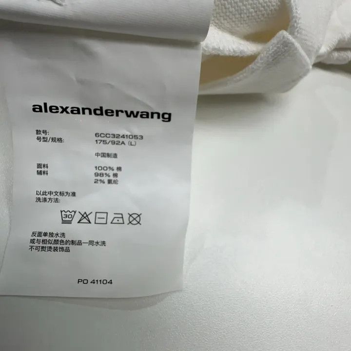 Alexander Wang Alexander Wang FW24 Oversized Casual White T-Shirt 0079 Size L / US 10 / IT 46 - 4 Thumbnail