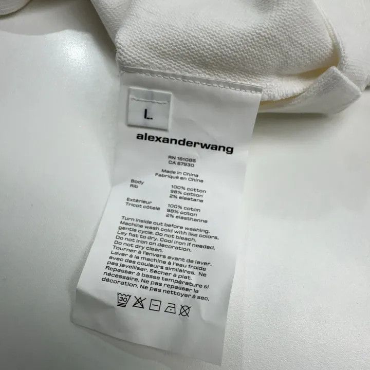 Alexander Wang Alexander Wang FW24 Oversized Casual White T-Shirt 0079 Size L / US 10 / IT 46 - 5 Thumbnail
