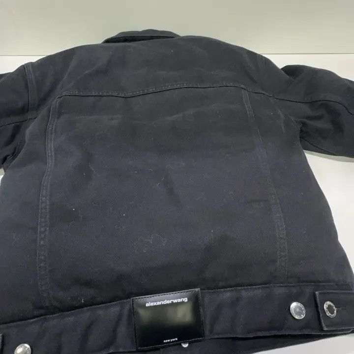 Alexander Wang Alexander Wang Unisex Black Denim Motorcycle Jacket 0079 Size XS / US 0-2 / IT 36-38 - 12 Thumbnail