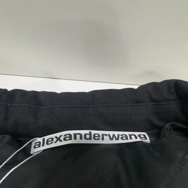 Alexander Wang Alexander Wang Unisex Black Denim Motorcycle Jacket 0079 Size XS / US 0-2 / IT 36-38 - 4 Thumbnail