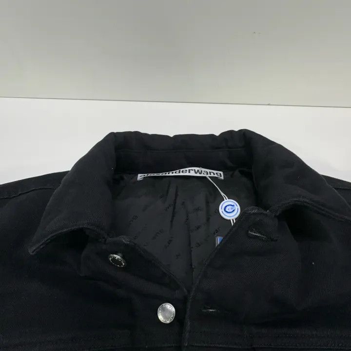 Alexander Wang Alexander Wang Unisex Black Denim Motorcycle Jacket 0079 Size XS / US 0-2 / IT 36-38 - 7 Thumbnail