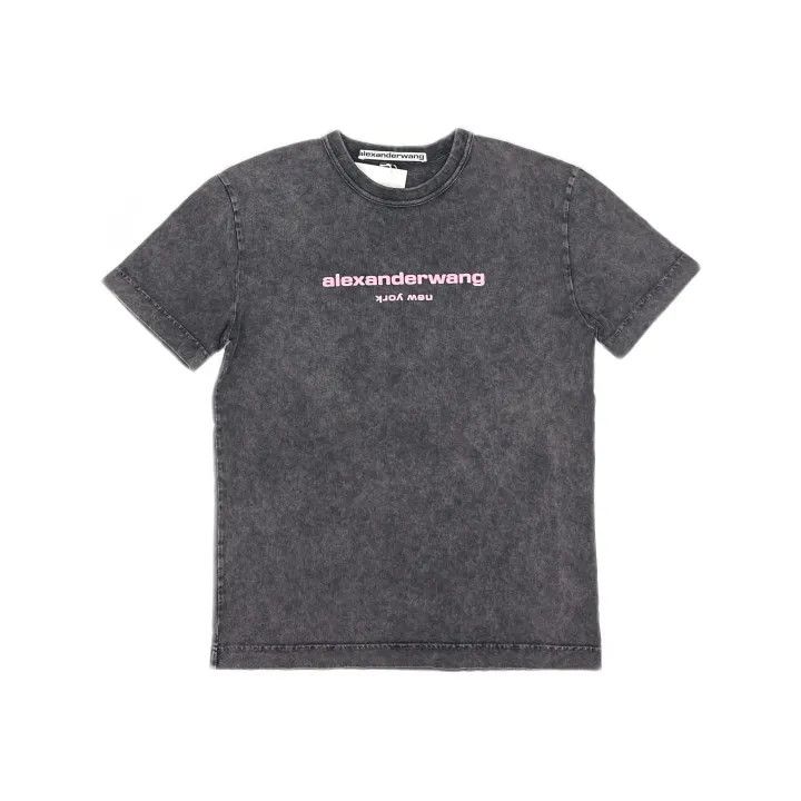Alexander Wang Alexander Wang SS22 Acid-Washed Logo T-Shirt 0079 Size S / US 4 / IT 40 - 2 Thumbnail
