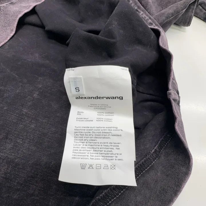 Alexander Wang Alexander Wang SS22 Acid-Washed Logo T-Shirt 0079 Size S / US 4 / IT 40 - 4 Thumbnail