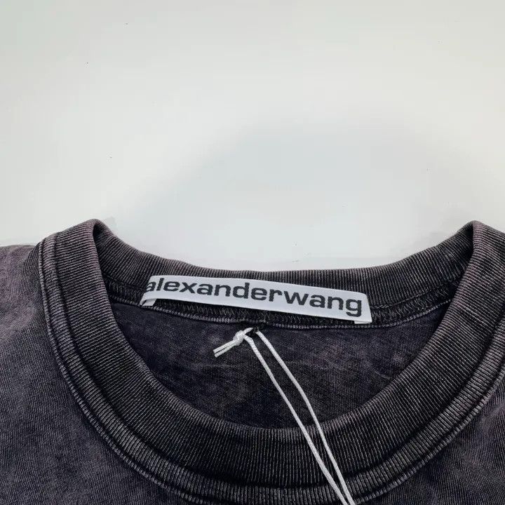 Alexander Wang Alexander Wang SS22 Acid-Washed Logo T-Shirt 0079 Size S / US 4 / IT 40 - 7 Thumbnail