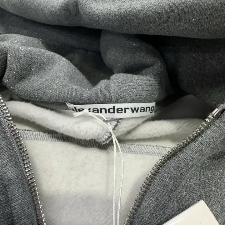 Alexander Wang Alexander Wang Gray Zip-Up Hooded Sweatshirt 0079 Size S / US 4 / IT 40 - 4 Thumbnail