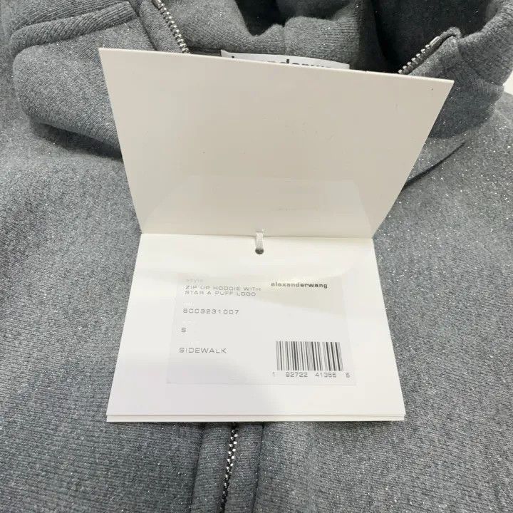 Alexander Wang Alexander Wang Gray Zip-Up Hooded Sweatshirt 0079 Size S / US 4 / IT 40 - 5 Thumbnail