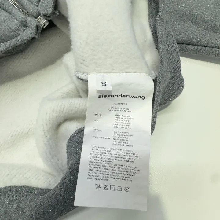 Alexander Wang Alexander Wang Gray Zip-Up Hooded Sweatshirt 0079 Size S / US 4 / IT 40 - 6 Thumbnail