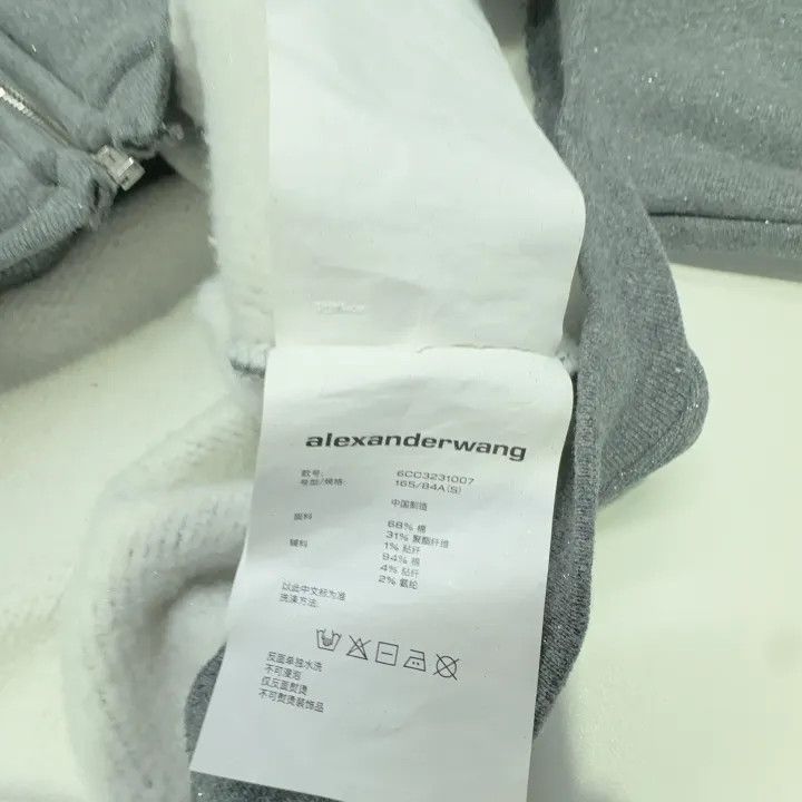 Alexander Wang Alexander Wang Gray Zip-Up Hooded Sweatshirt 0079 Size S / US 4 / IT 40 - 7 Thumbnail