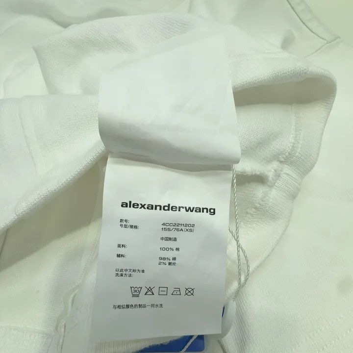 Alexander Wang Alexander Wang Cropped Short Sleeve T-Shirt 0079 Size XS / US 0-2 / IT 36-38 - 6 Thumbnail