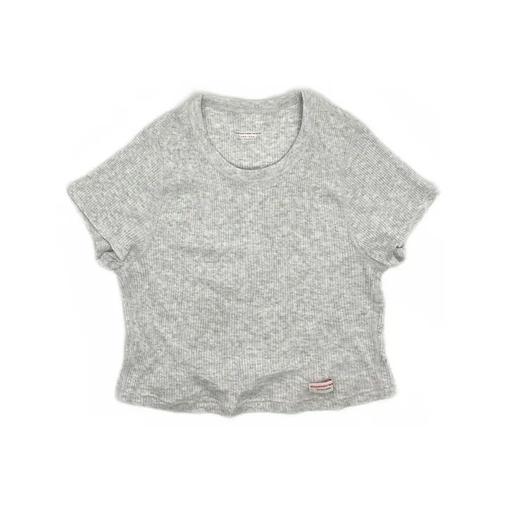 Alexander Wang Alexander Wang SS22 Grey Crop Top T-shirt 0079 Size M / US 6-8 / IT 42-44 - 2 Thumbnail