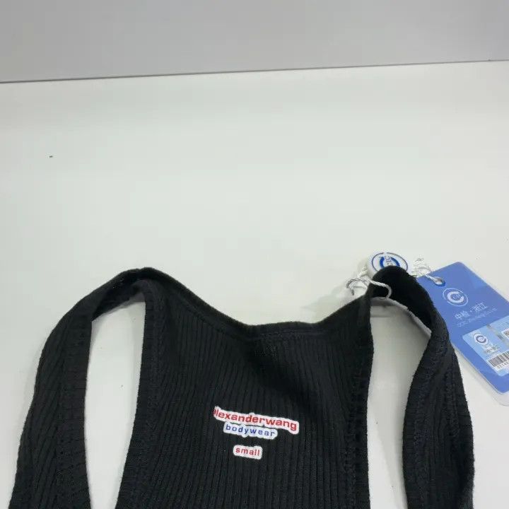 Alexander Wang Alexander Wang Black Ribbed Crop Tank Top 0079 Size S / US 4 / IT 40 - 4 Thumbnail