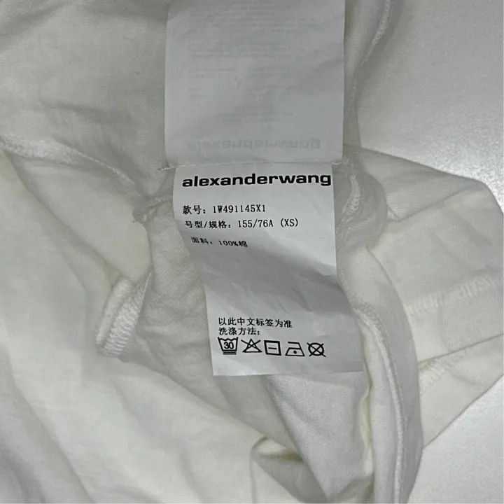 Alexander Wang Alexander Wang White Crop Short Sleeve T-Shirt 0079 Size XS / US 0-2 / IT 36-38 - 5 Thumbnail