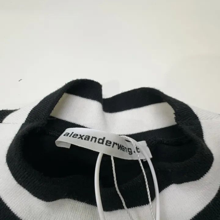 Alexander Wang Alexander Wang Black and White Knit T-Shirt 0079 Size S / US 4 / IT 40 - 6 Thumbnail