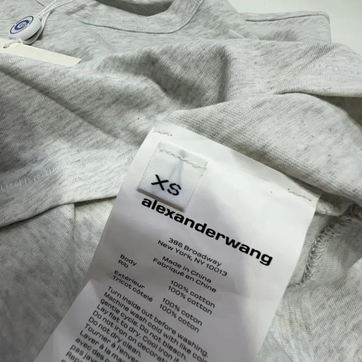 Alexander Wang Alexander Wang FW22 Gray Crop Short-Sleeve T-Shirt 0079 Size XS / US 0-2 / IT 36-38 - 5 Thumbnail