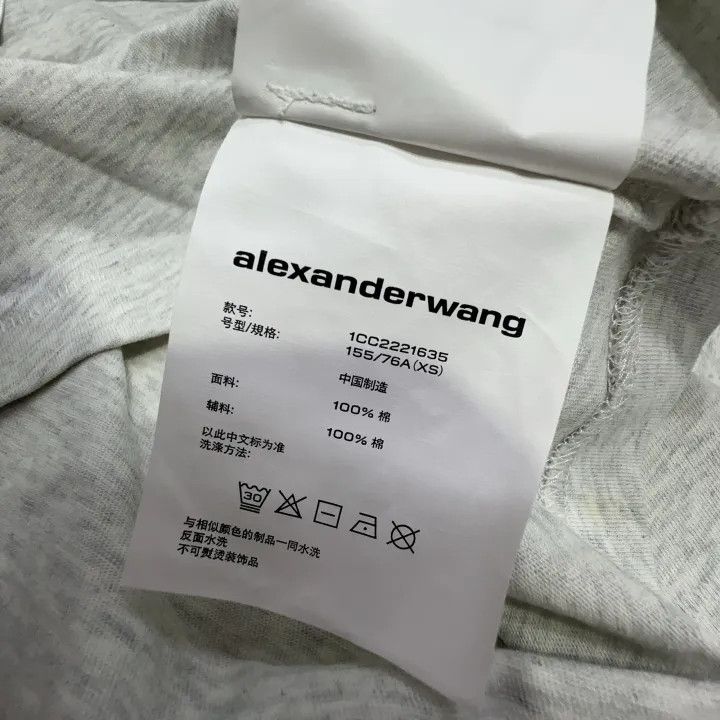 Alexander Wang Alexander Wang FW22 Gray Crop Short-Sleeve T-Shirt 0079 Size XS / US 0-2 / IT 36-38 - 4 Thumbnail