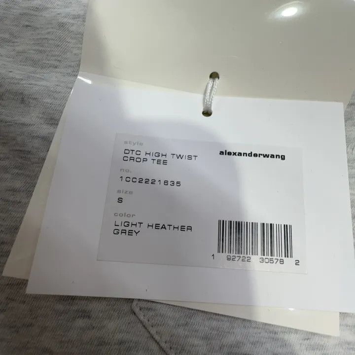 Alexander Wang Alexander Wang FW22 Gray Crop Short-Sleeve T-Shirt 0079 Size XS / US 0-2 / IT 36-38 - 6 Thumbnail