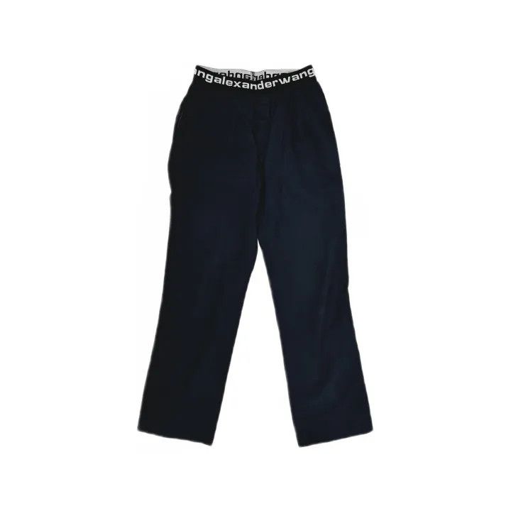 Alexander Wang Alexander Wang Black Elastic Waist Pants for Women 0079 Size 23" - 2 Thumbnail