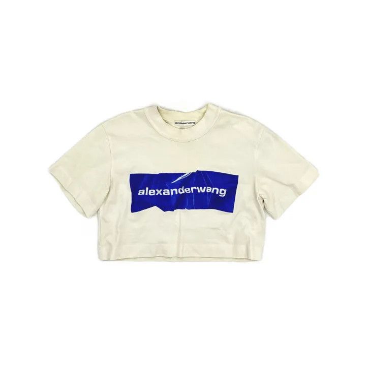 Alexander Wang Alexander Wang SS21 Logo Cropped T-Shirt 0079 Size XS / US 0-2 / IT 36-38 - 2 Thumbnail