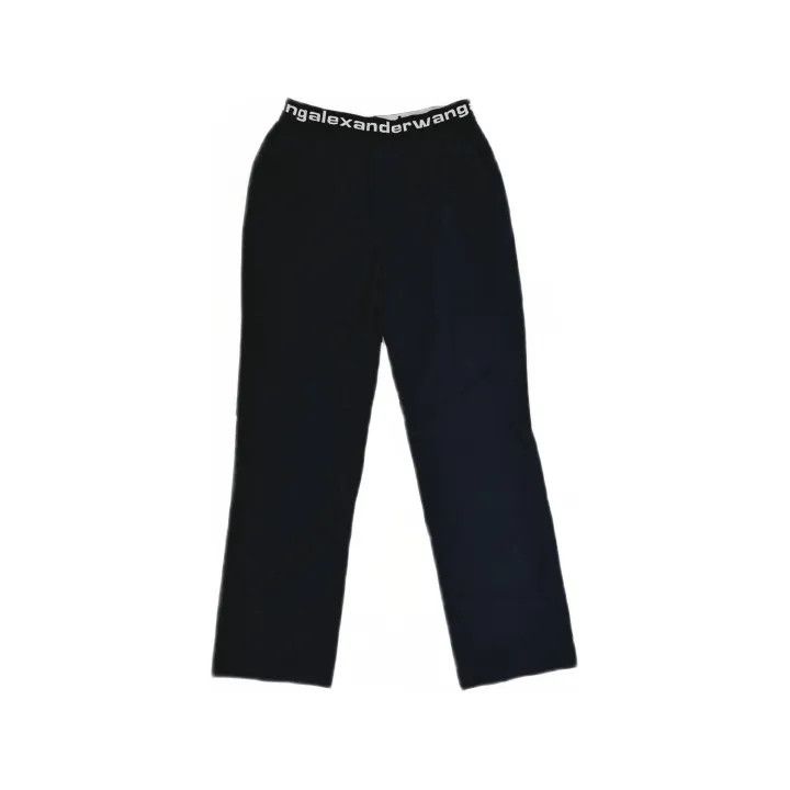 Alexander Wang Alexander Wang Black Elastic Waist Long Pants 0079 Size 22" - 2 Thumbnail