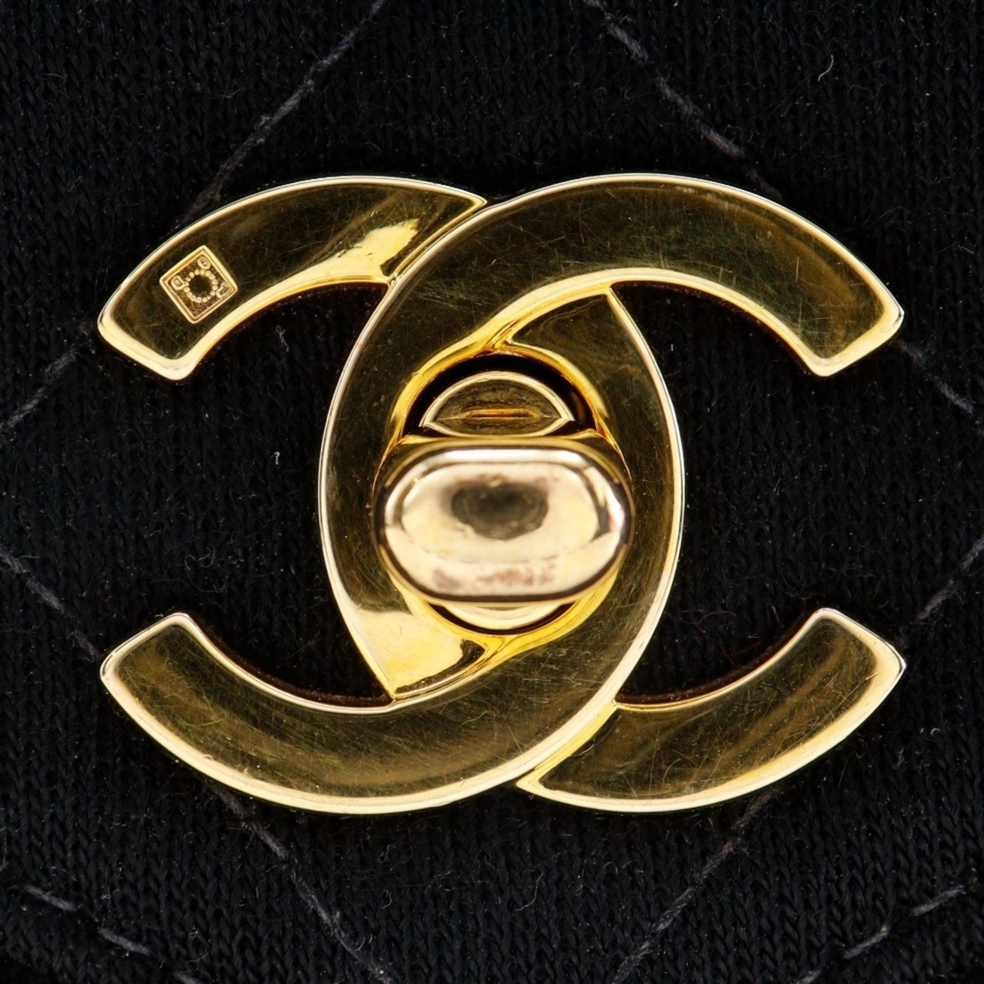 Chanel CHANEL Matelasse Shoulder Bag Coco Mark Cotton Black Turn Lock Women's Size ONE SIZE - 17 Thumbnail