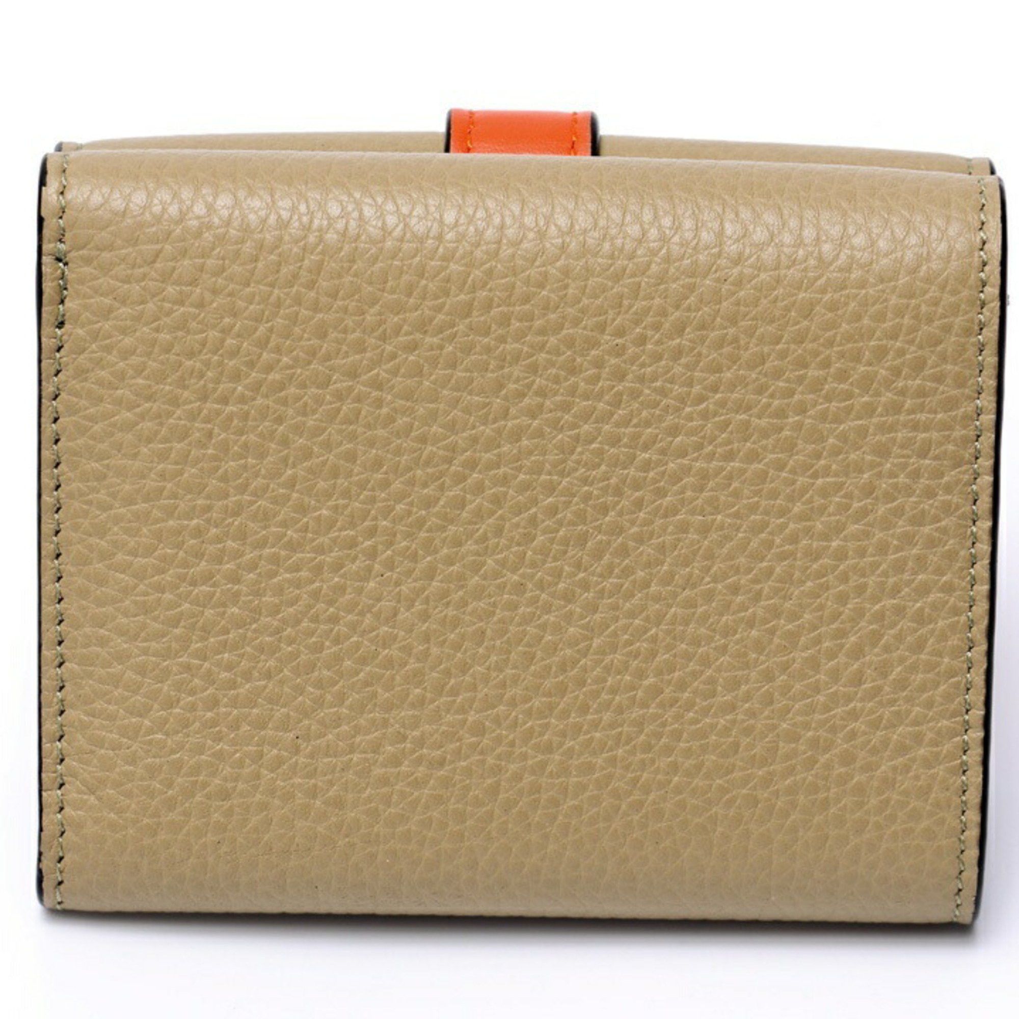 Loewe LOEWE Trifold Wallet C660TR2X01 Soft Grain Calf Greige Orange S-158260 Size ONE SIZE - 2 Thumbnail