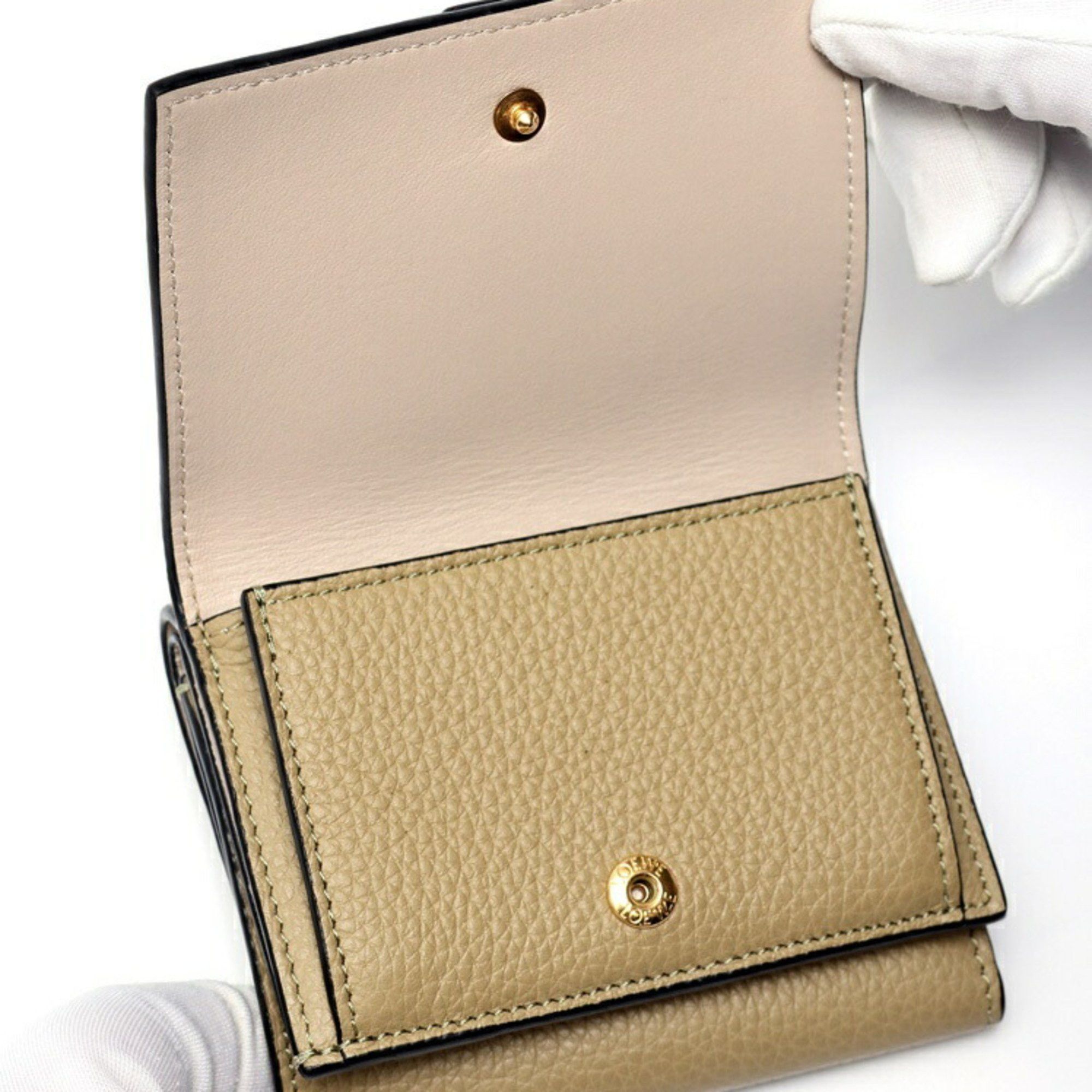 Loewe LOEWE Trifold Wallet C660TR2X01 Soft Grain Calf Greige Orange S-158260 Size ONE SIZE - 7 Thumbnail