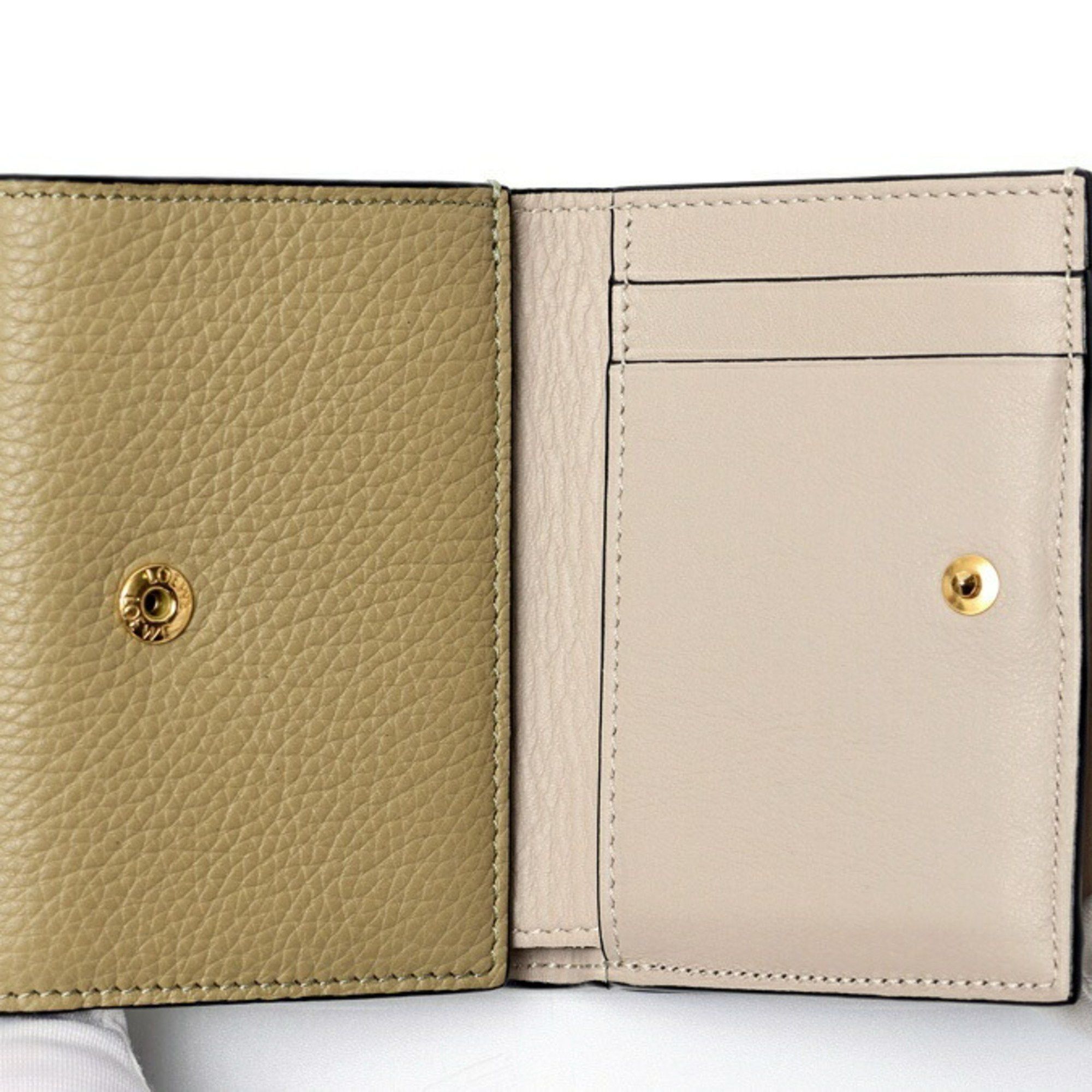 Loewe LOEWE Trifold Wallet C660TR2X01 Soft Grain Calf Greige Orange S-158260 Size ONE SIZE - 5 Thumbnail