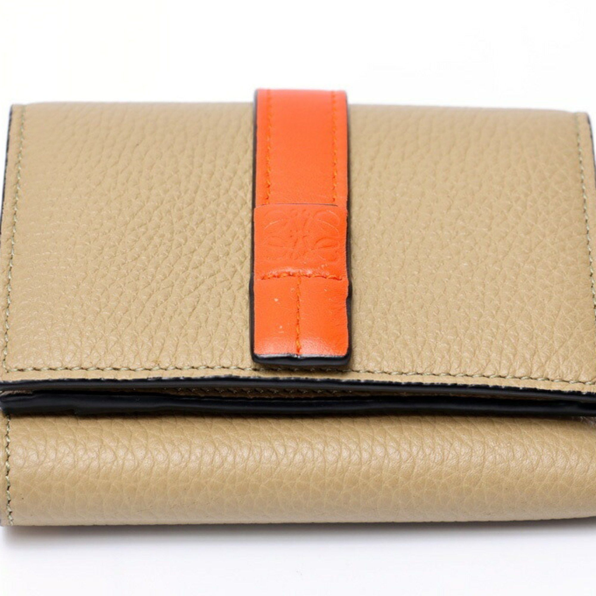 Loewe LOEWE Trifold Wallet C660TR2X01 Soft Grain Calf Greige Orange S-158260 Size ONE SIZE - 3 Thumbnail