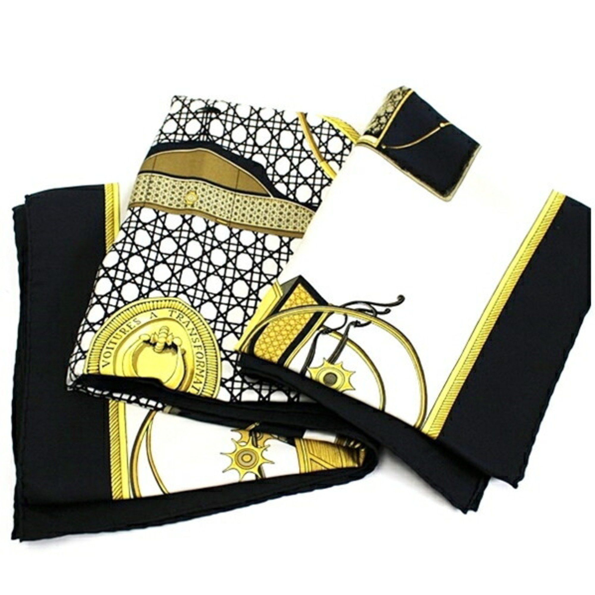 Hermes Hermes scarf muffler Carre 90 LES VOITURES A TRANSFORMATION folding covered carriage HERMES women's Size ONE SIZE - 9 Thumbnail