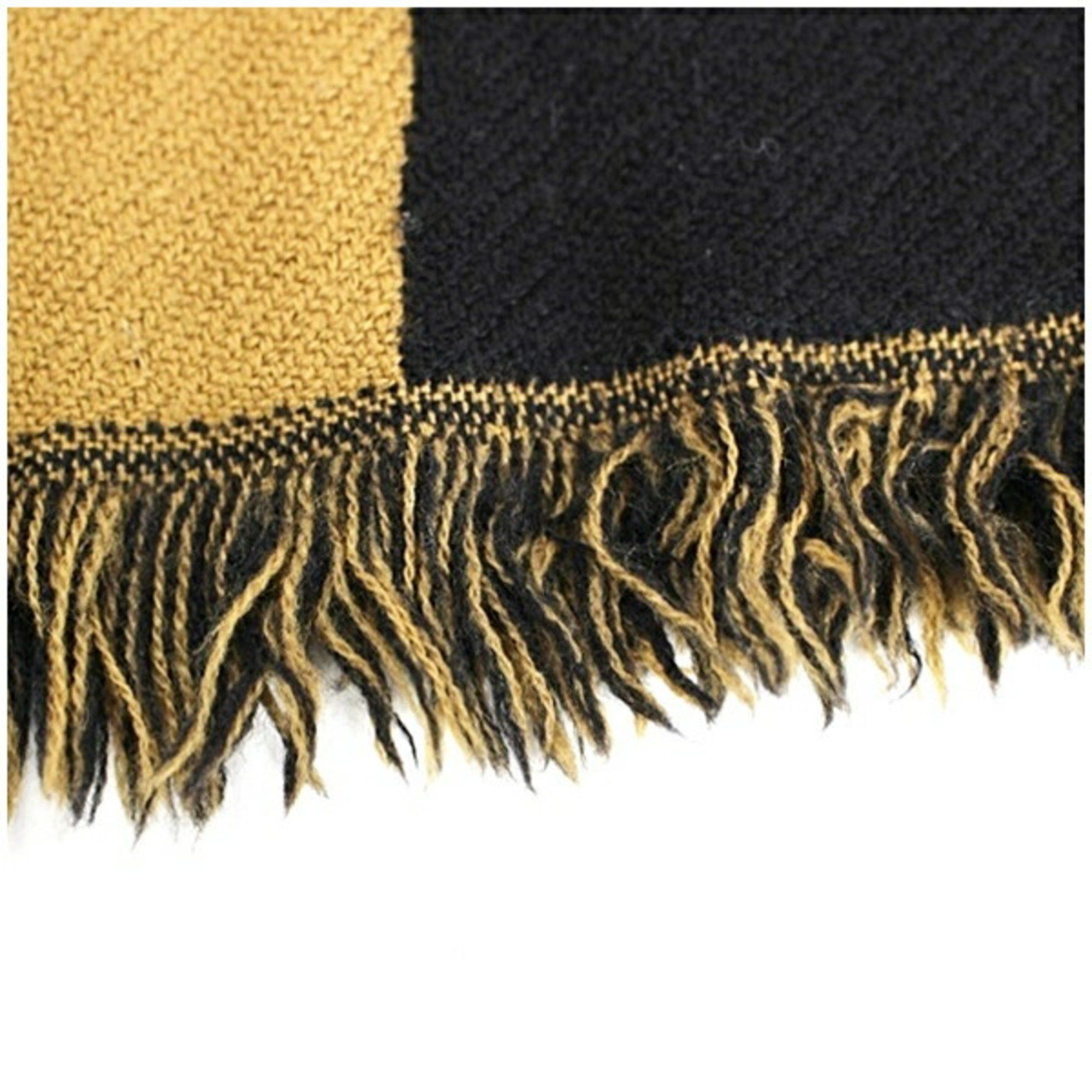 Gucci Gucci Wool Scarf Camel x Black 166 41 cm GUCCI Women's Size ONE SIZE - 7 Thumbnail