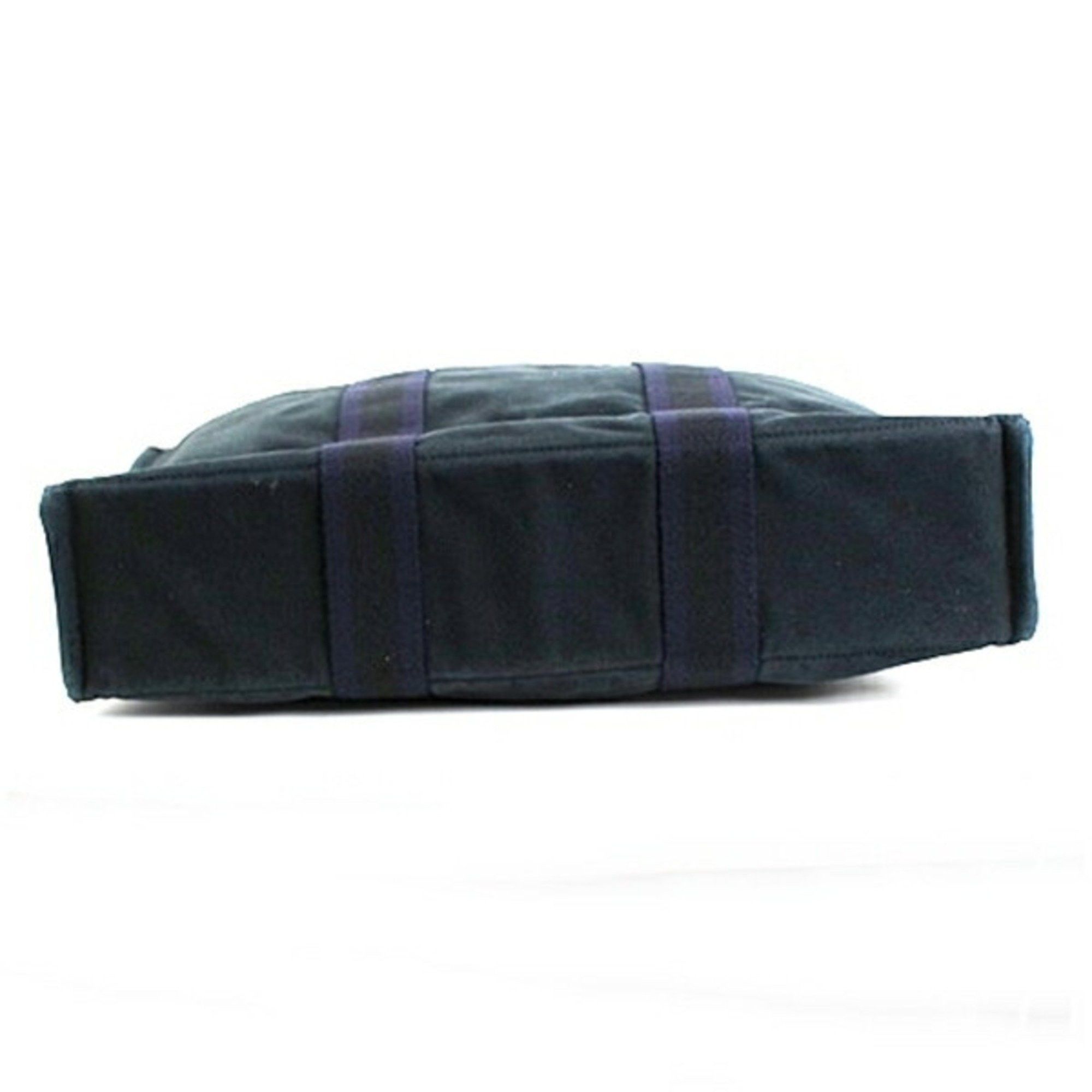 Hermes Hermes Foul Tote MM Canvas Bag Navy x Black HERMES Women's Men's Unisex Size ONE SIZE - 5 Thumbnail