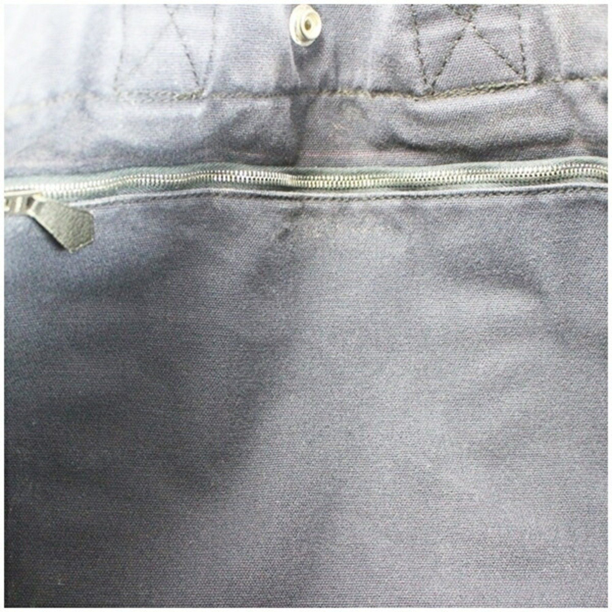 Hermes Hermes Foul Tote MM Canvas Bag Navy x Black HERMES Women's Men's Unisex Size ONE SIZE - 10 Thumbnail