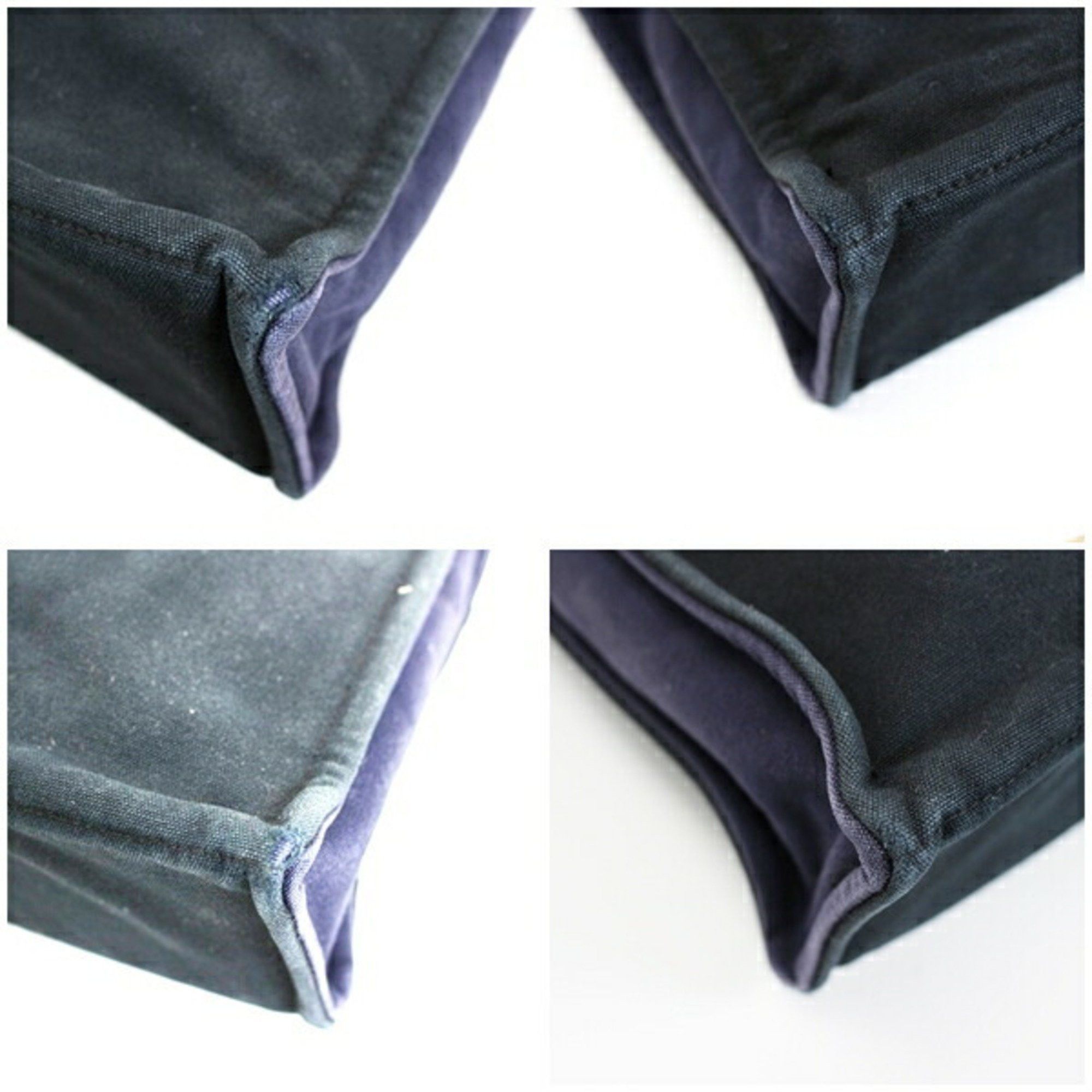Hermes Hermes Foul Tote MM Canvas Bag Navy x Black HERMES Women's Men's Unisex Size ONE SIZE - 6 Thumbnail