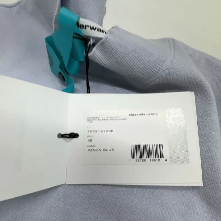 Alexander Wang Alexander Wang Logo Mock Neck Tee for Women 0079 Size XS / US 0-2 / IT 36-38 - 4 Thumbnail