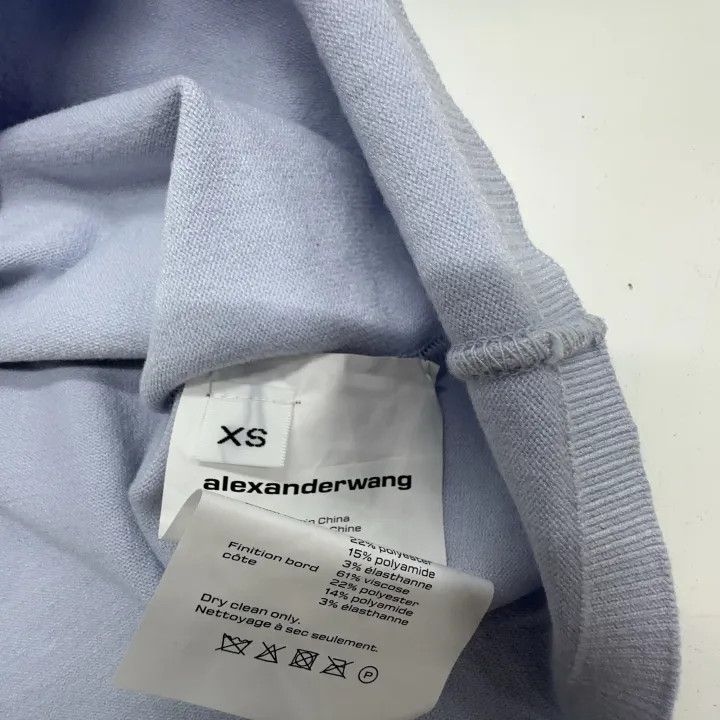 Alexander Wang Alexander Wang Logo Mock Neck Tee for Women 0079 Size XS / US 0-2 / IT 36-38 - 3 Thumbnail