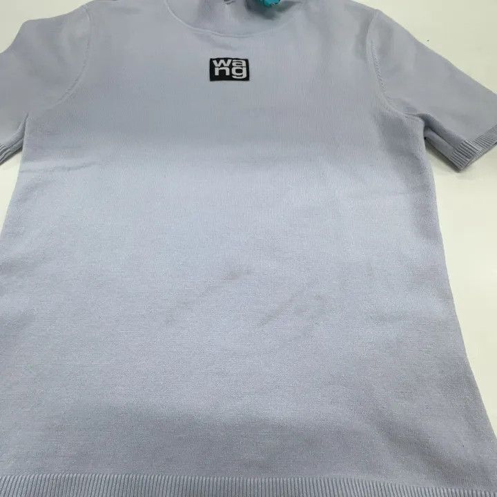 Alexander Wang Alexander Wang Logo Mock Neck Tee for Women 0079 Size XS / US 0-2 / IT 36-38 - 6 Thumbnail