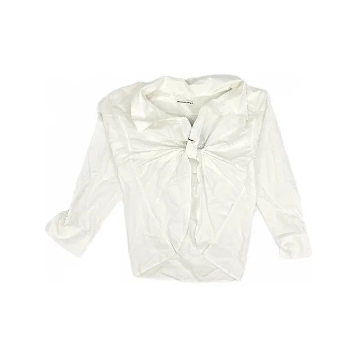Alexander Wang Alexander Wang White Long Sleeve Shirt 0079 Size S / US 4 / IT 40 - 2 Thumbnail